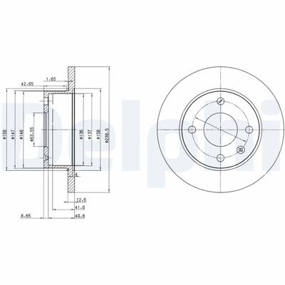 Brake Disc DELPHI BG2375