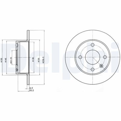 Brake Disc DELPHI BG2376