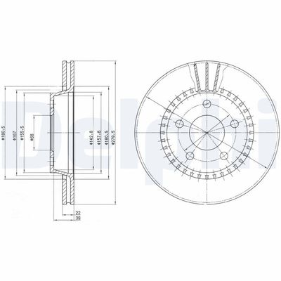 Brake Disc DELPHI BG2377