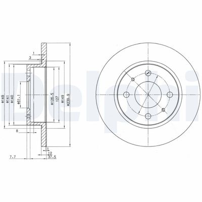 Brake Disc DELPHI BG2379