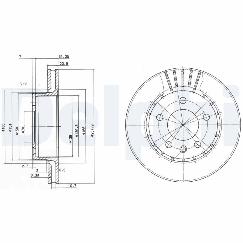 DELPHI BG2384 Brake Disc