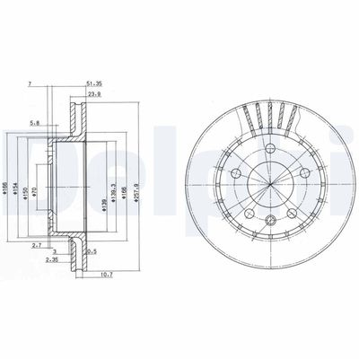 Brake Disc DELPHI BG2384