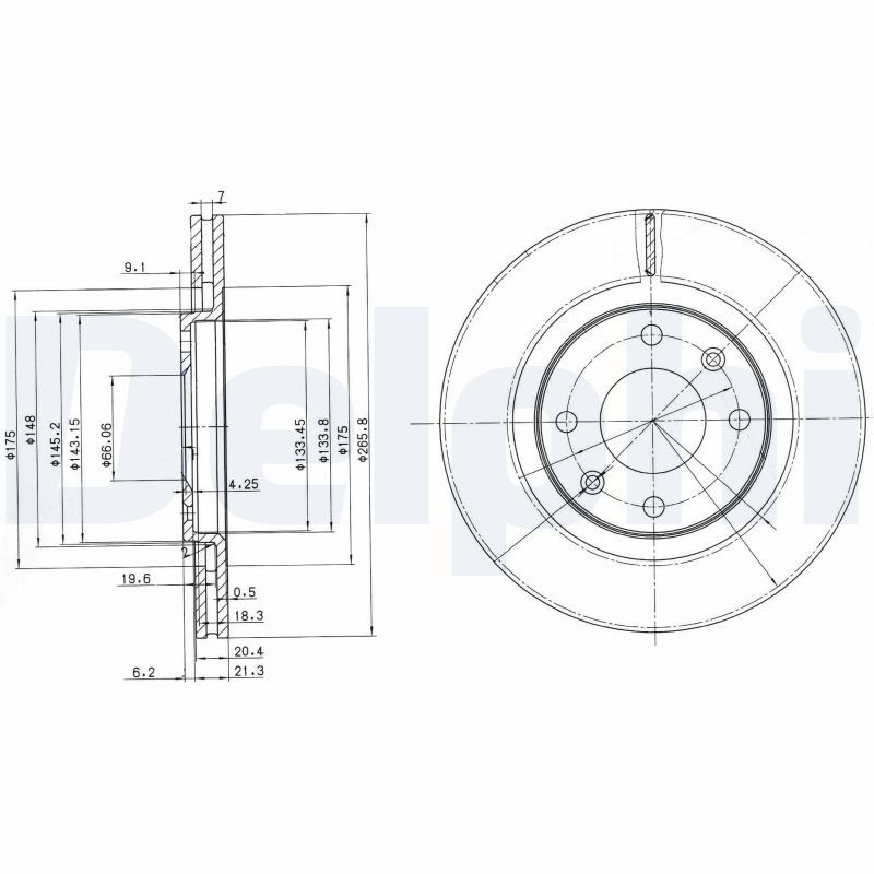 DELPHI BG2387 Brake Disc