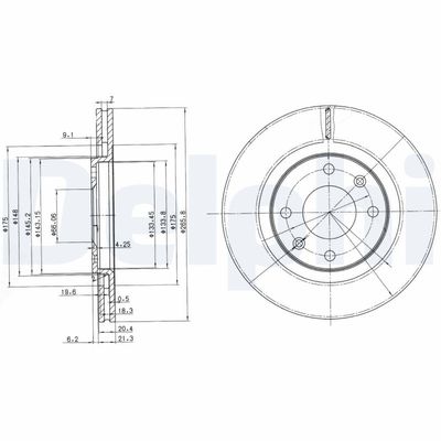 Brake Disc DELPHI BG2387C