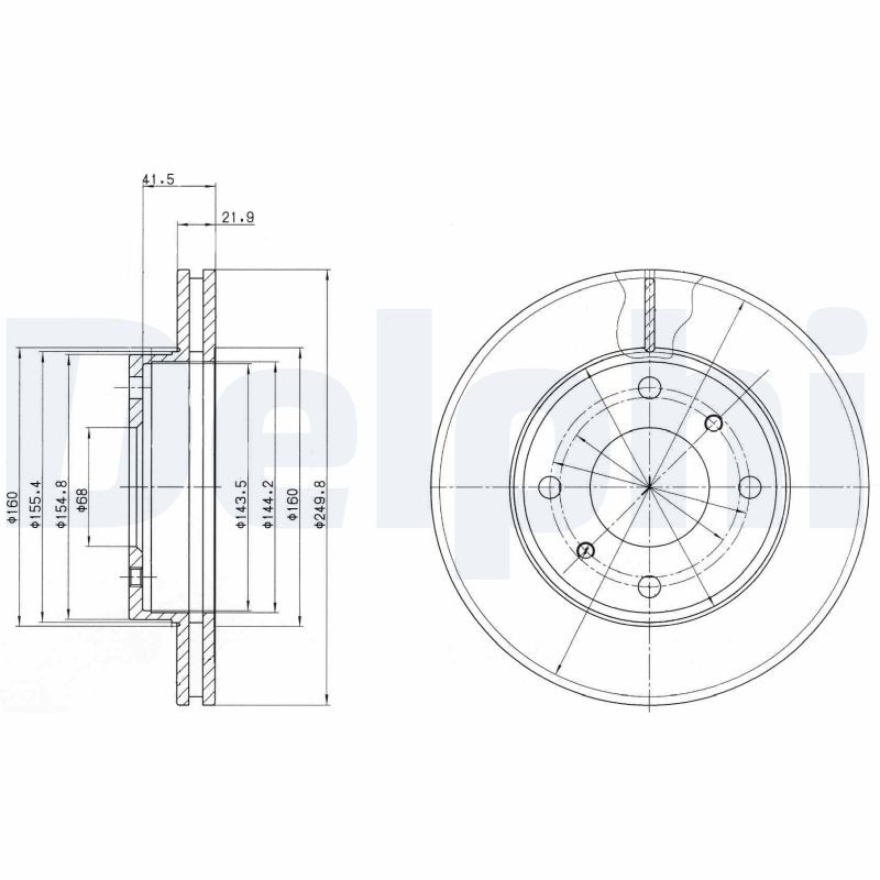 DELPHI BG2395 Brake Disc