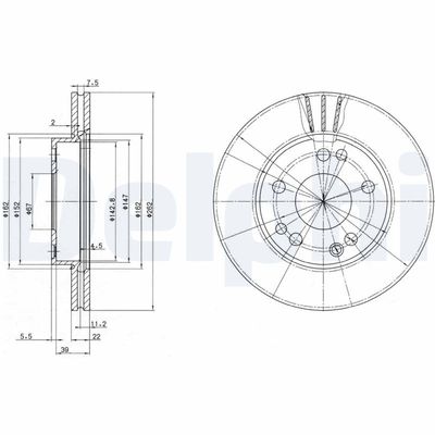 Brake Disc DELPHI BG2397