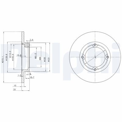 Brake Disc DELPHI BG2400