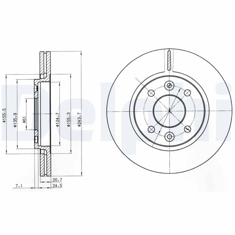 DELPHI BG2403 Brake Disc