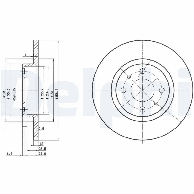DELPHI BG2411 Brake Disc