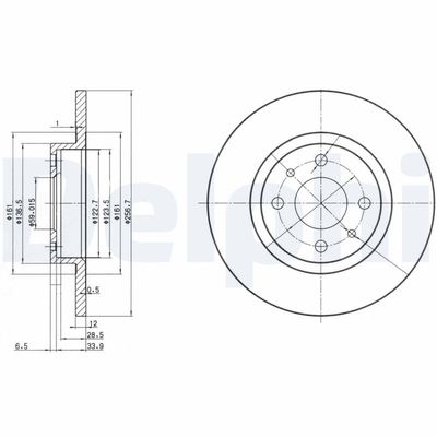 Brake Disc DELPHI BG2411
