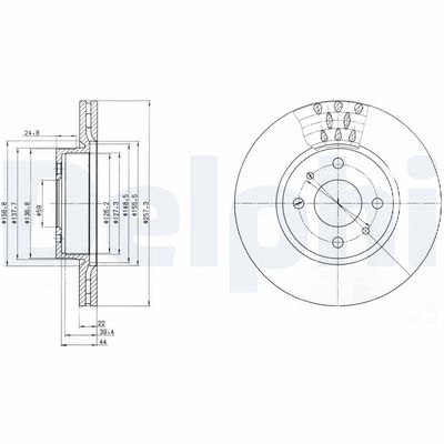 Brake Disc DELPHI BG2413