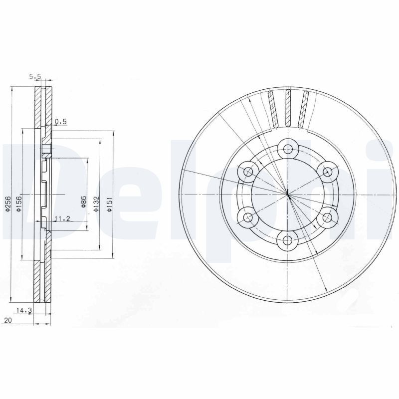 DELPHI BG2416 Brake Disc