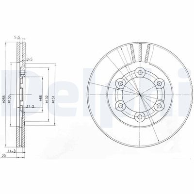 Brake Disc DELPHI BG2416