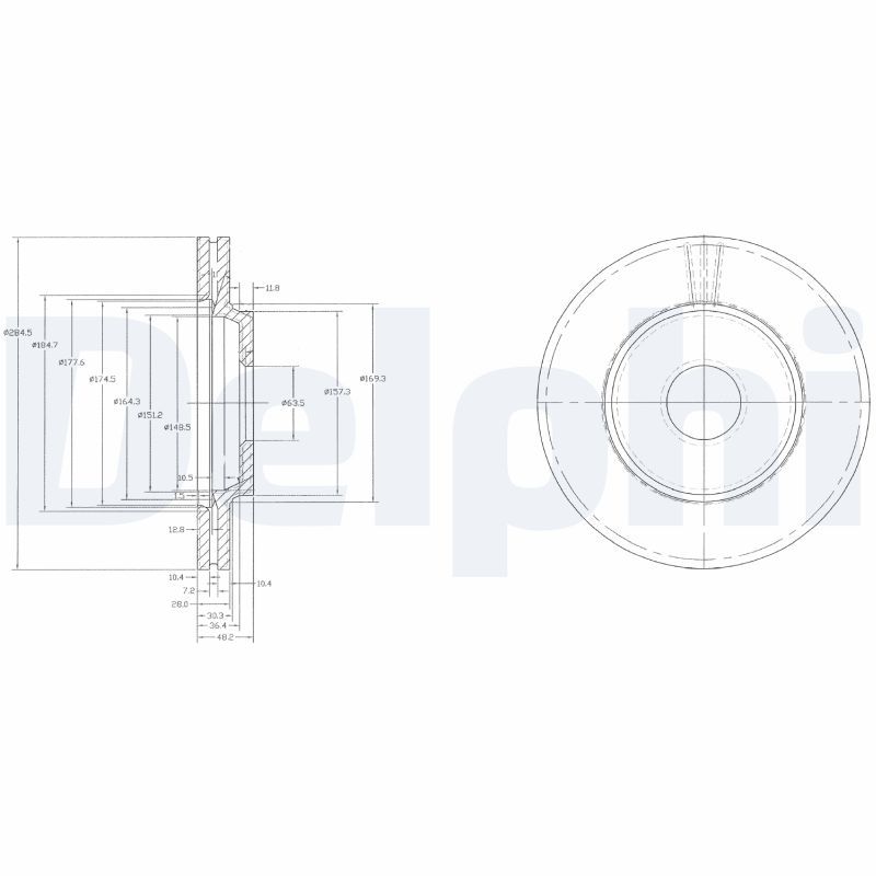 DELPHI BG2419 Brake Disc