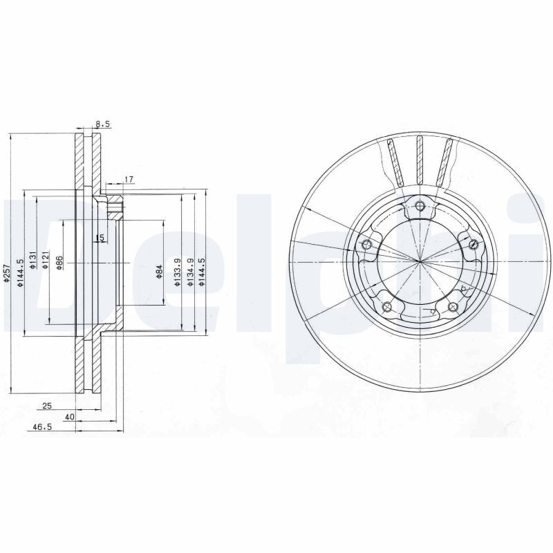 DELPHI BG2423 Brake Disc