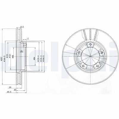 Brake Disc DELPHI BG2423