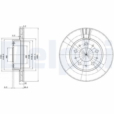 Brake Disc DELPHI BG2425C