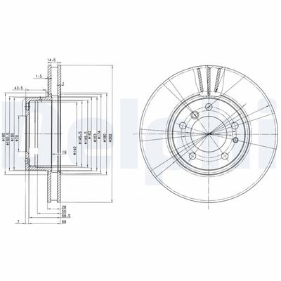 Brake Disc DELPHI BG2434