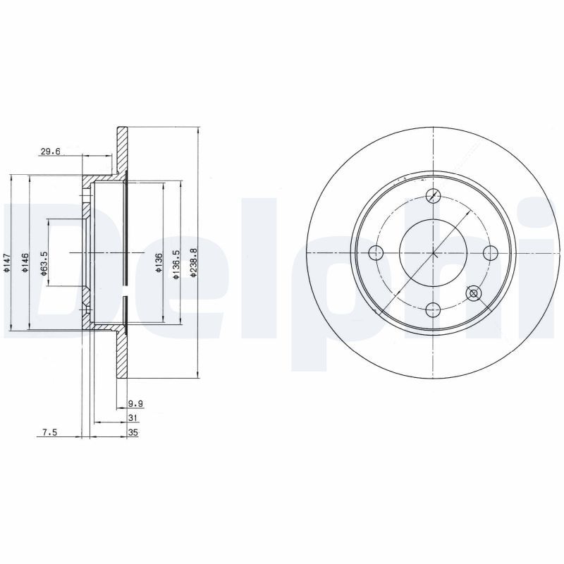 DELPHI BG2439 Brake Disc