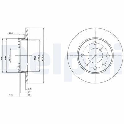 Brake Disc DELPHI BG2439