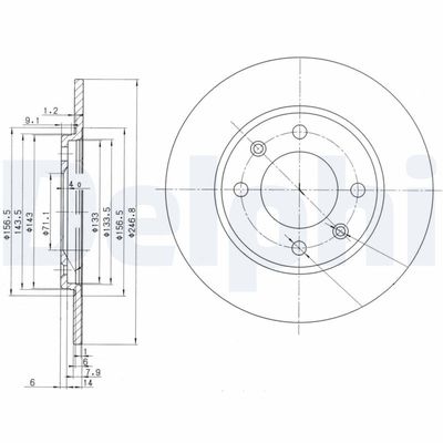 Brake Disc DELPHI BG2445