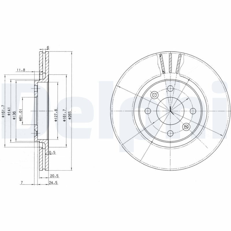 DELPHI BG2448 Brake Disc
