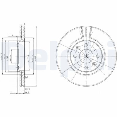 Brake Disc DELPHI BG2448