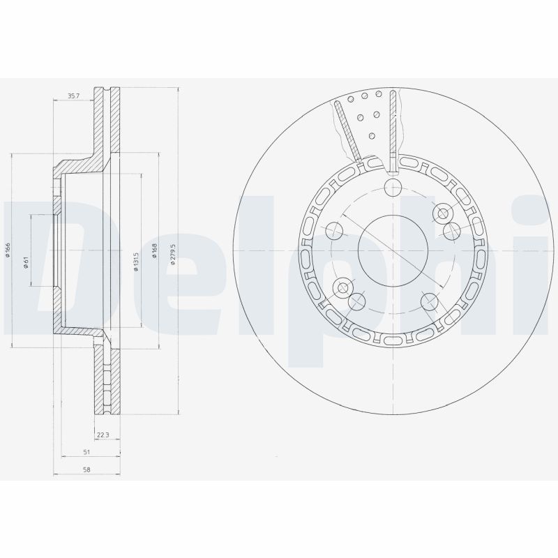 DELPHI BG2449 Brake Disc