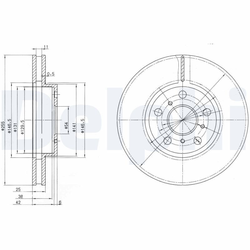 DELPHI BG2450 Brake Disc