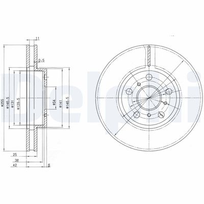 Brake Disc DELPHI BG2450