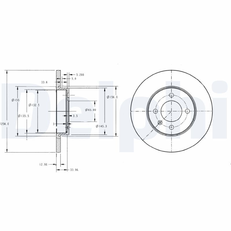 DELPHI BG2454 Brake Disc