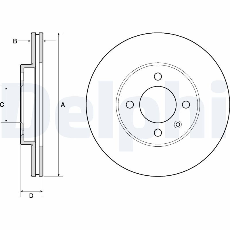 DELPHI BG2455C Brake Disc