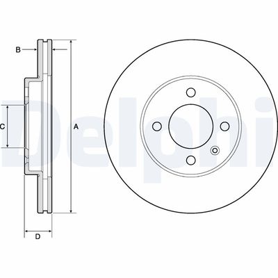 Brake Disc DELPHI BG2455C