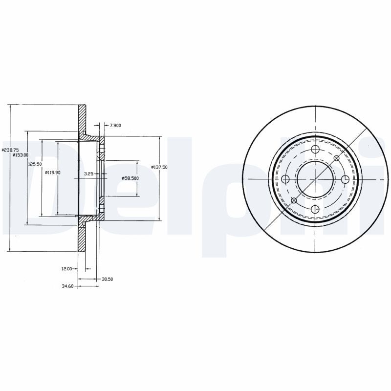 DELPHI BG2466 Brake Disc