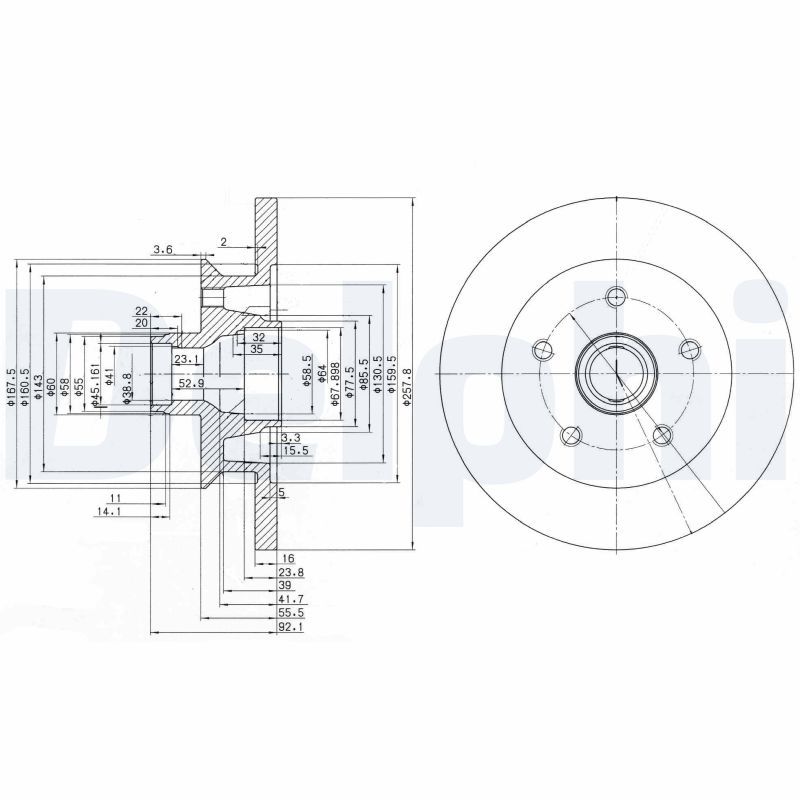 DELPHI BG2468 Brake Disc