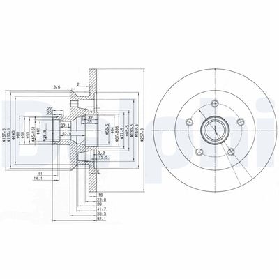 Brake Disc DELPHI BG2468
