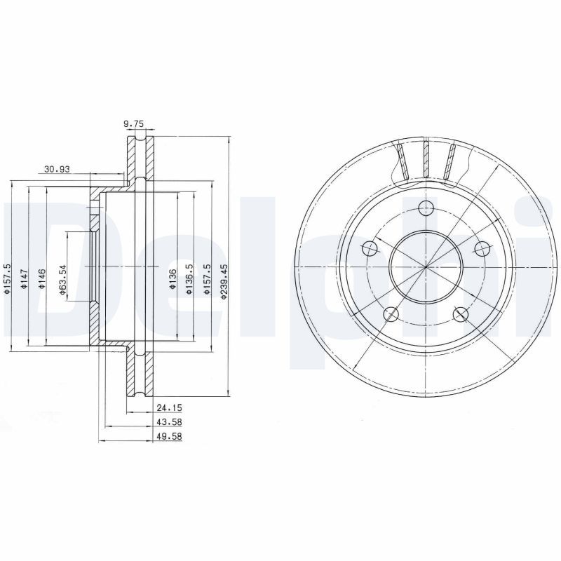 DELPHI BG2472 Brake Disc