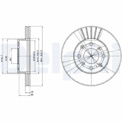 Brake Disc DELPHI BG2488