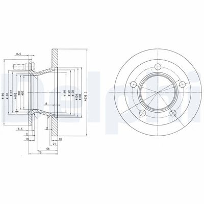 Brake Disc DELPHI BG2494