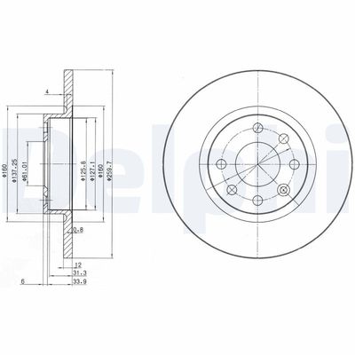 Brake Disc DELPHI BG2496