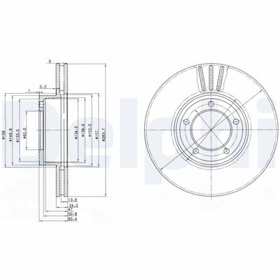 Brake Disc DELPHI BG2507