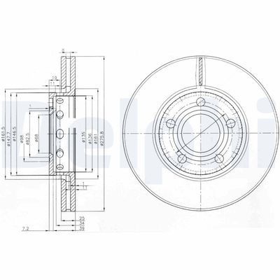 Brake Disc DELPHI BG2518