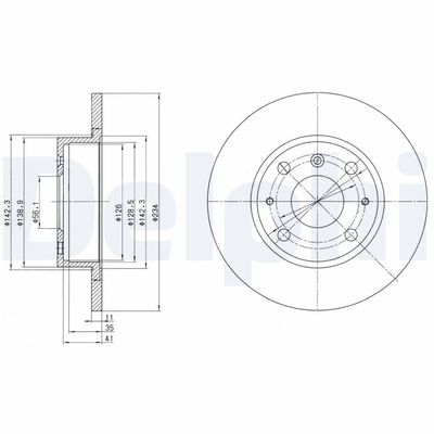 Brake Disc DELPHI BG2535