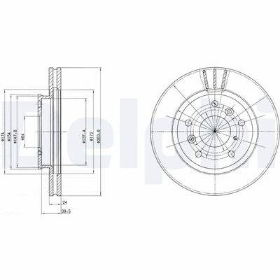 Brake Disc DELPHI BG2547