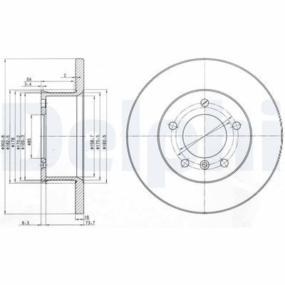 Brake Disc DELPHI BG2556