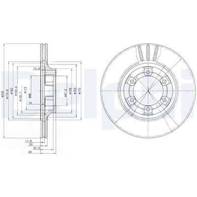 Brake Disc DELPHI BG2558