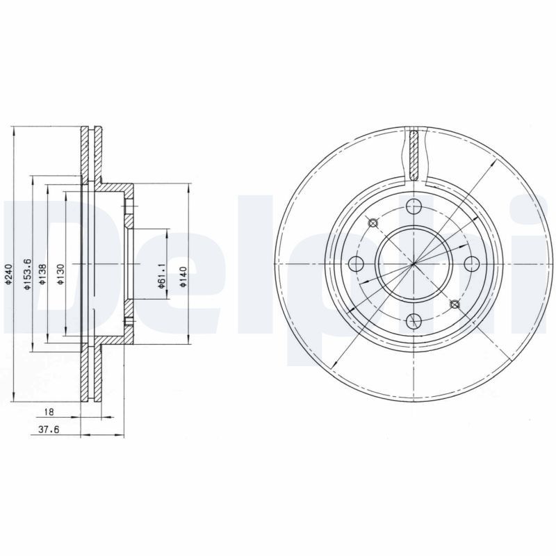 DELPHI BG2565 Brake Disc