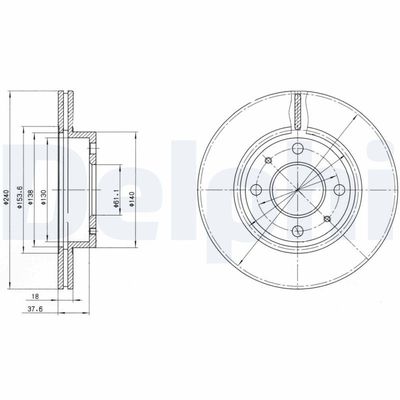 Brake Disc DELPHI BG2565