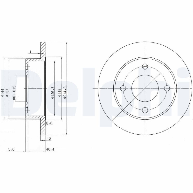 DELPHI BG2566 Brake Disc
