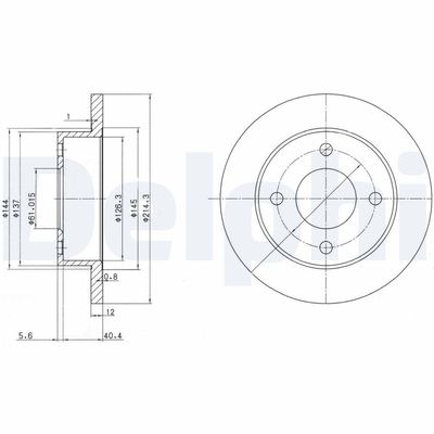 Brake Disc DELPHI BG2566